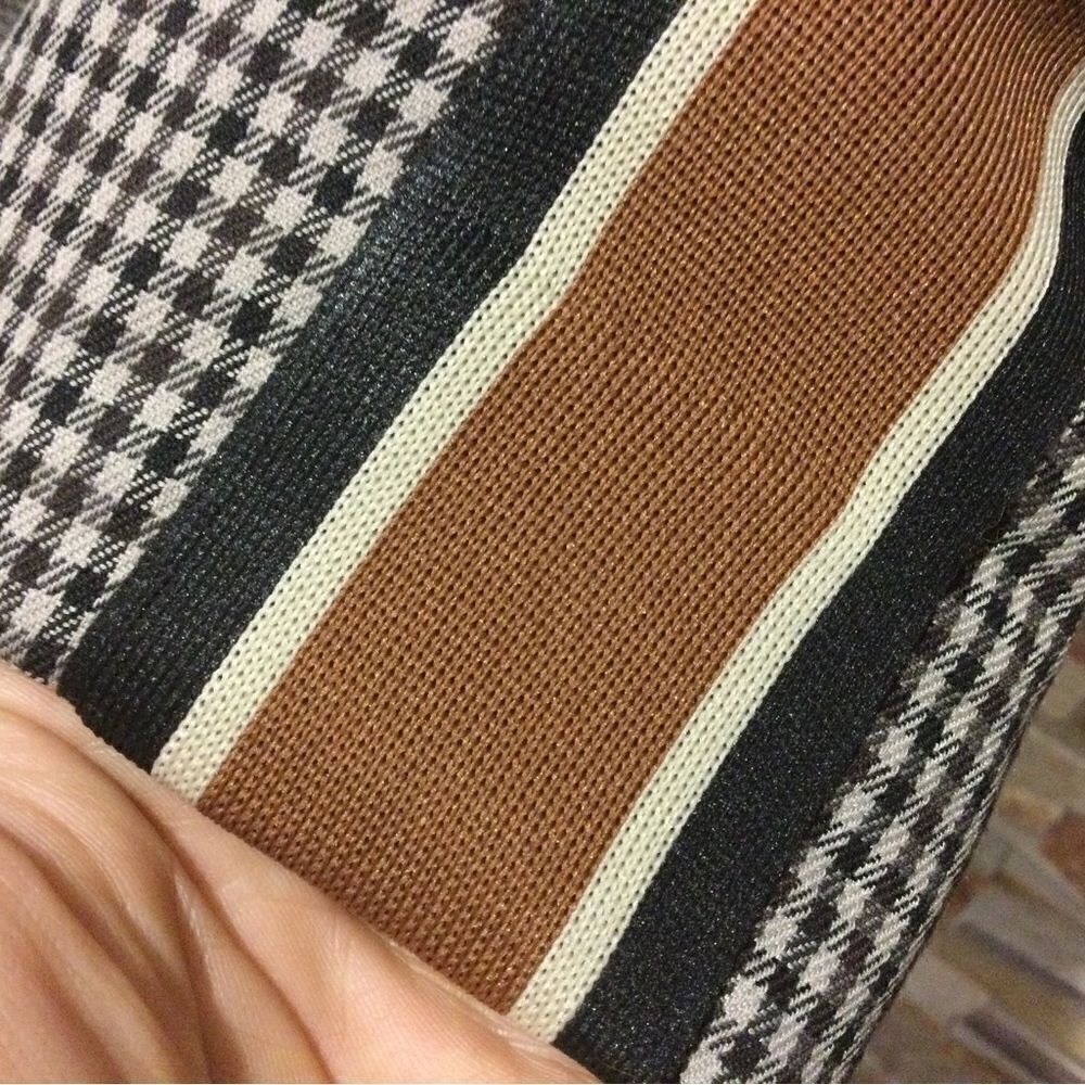 SANDRO Straight Checked Pattern Side Stripes Pants - Picture 7 of 11